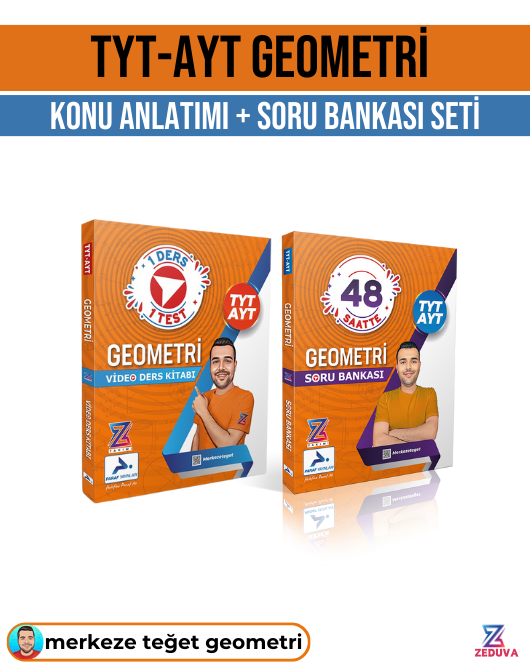 MerkezeTeğet Geometri TYT-AYT - Video Ders Kitabı ve Soru Bankası Seti - Paraf Z takımı