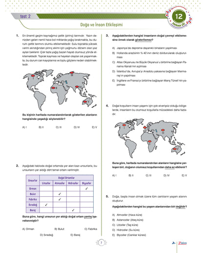Coğrafyanın Kodları Paraf Z Takımı TYT Coğrafya Soru Bankası / Paraf Yayınları